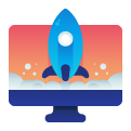 rocket, startup, monitor, screen, computer_120px